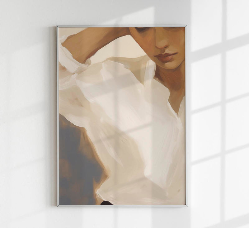 Thoughtful Woman – Fine Art Print | UV-beständig | Zeitloses Porträt — Patroa Studio