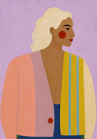 Girl in Lila Art Poster – Fine Art Print | UV-Resistant | Canvas Edition