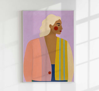 Girl in Lila Art Poster – Fine Art Print | UV-Resistant | Canvas Edition