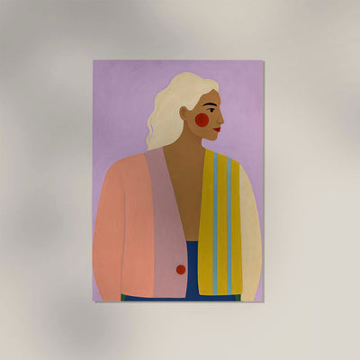 Girl in Lila Art Poster – Fine Art Print UV-Resistant Canvas Edition