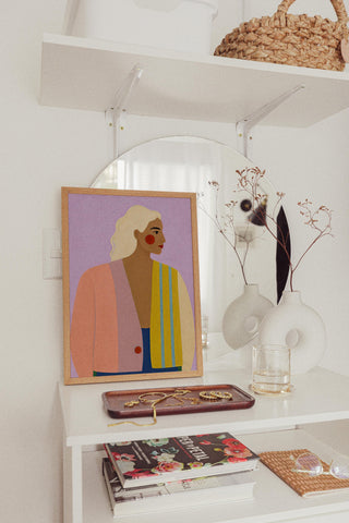 Girl in Lila Art Poster – Fine Art Print | UV-Resistant | Canvas Edition