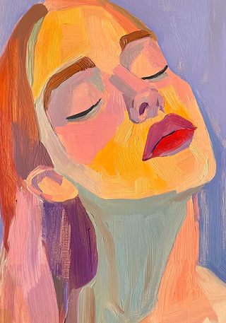 Contemplating Woman – Art Print | Porträtkunst | Ausstellungsposter