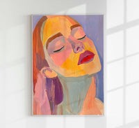 Contemplating Woman – Art Print | Porträtkunst | Ausstellungsposter — Ansicht 1