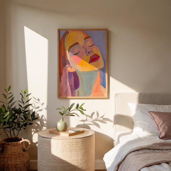 Contemplating Woman – Art Print | Porträtkunst | Ausstellungsposter