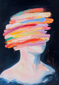 Brushstrokes Face Art Print – Expressive, Minimalist, Fine Art Poster — Ansicht 4