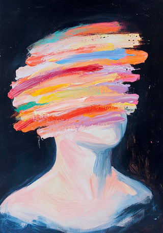 Brushtrokes Face Art Print – Expressiv | Minimal | Fine Art