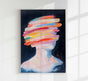 Brushstrokes Face Art Print – Expressive, Minimalist, Fine Art Poster