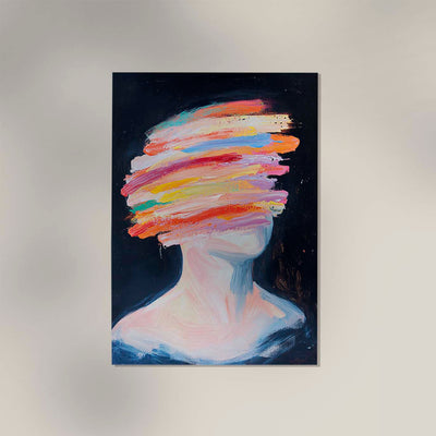Brushstrokes Face Art Print – Expressive, Minimalist, Fine Art Poster