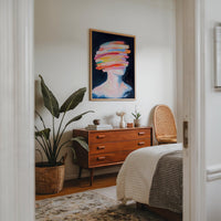 Brushstrokes Face Art Print – Expressive, Minimalist, Fine Art Poster — Ansicht 2