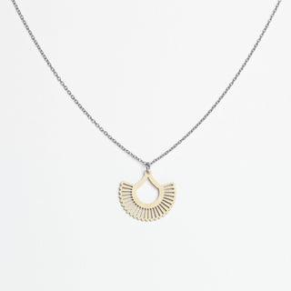 „Boho“ Halskette mit Holzanhänger – federleicht | nachhaltig | hautfreundlich