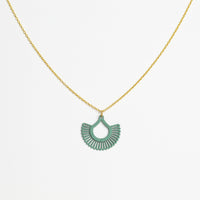 "Boho" Necklace with Wooden Pendant – featherlight, sustainable, skin-friendly — Ansicht 8