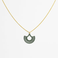 "Boho" Necklace with Wooden Pendant – featherlight, sustainable, skin-friendly — Ansicht 2