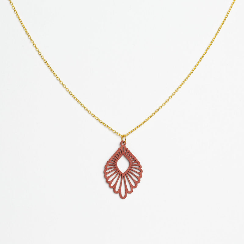 "Mindful" Necklace with Wooden Pendant – Feather-light & Sustainable — Ansicht 8