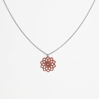 "Mandala" Necklace Wooden Pendant - feather-light, hypoallergenic, sustainable — Ansicht 7