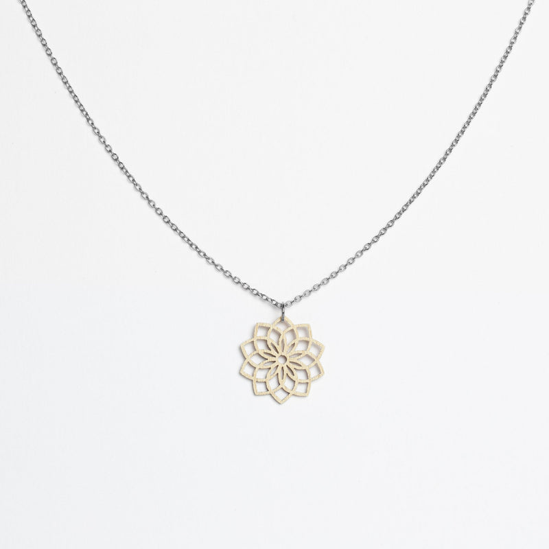 "Mandala" Necklace Wooden Pendant - feather-light, hypoallergenic, sustainable — Ansicht 19