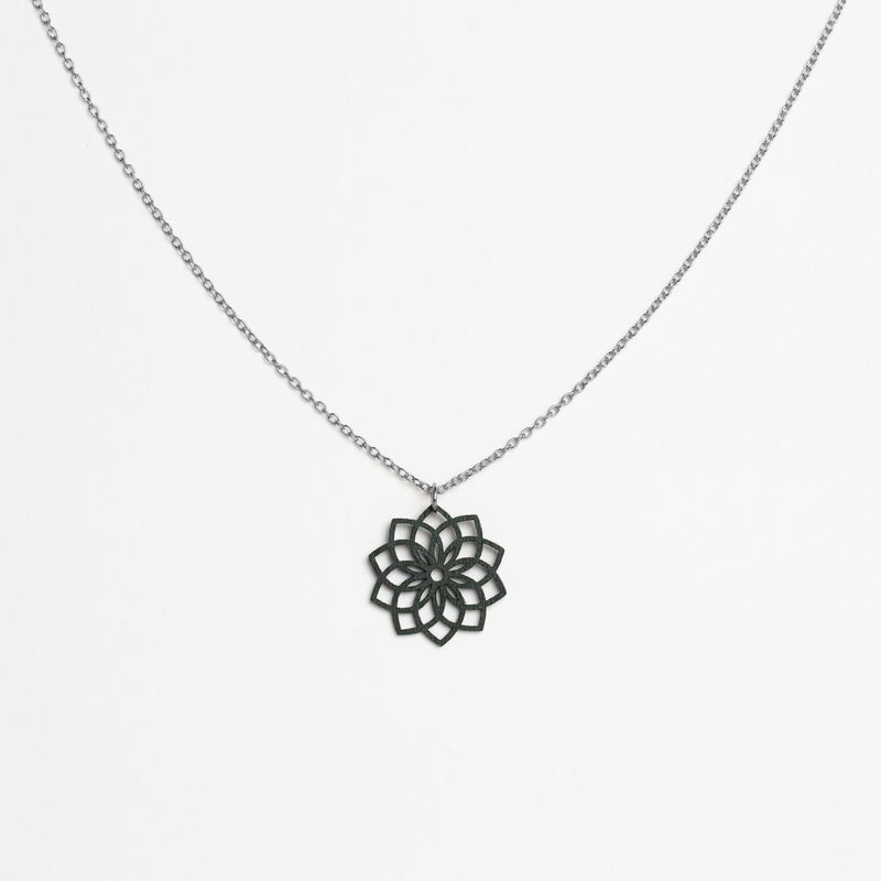 "Mandala" Necklace Wooden Pendant - feather-light, hypoallergenic, sustainable — Ansicht 25