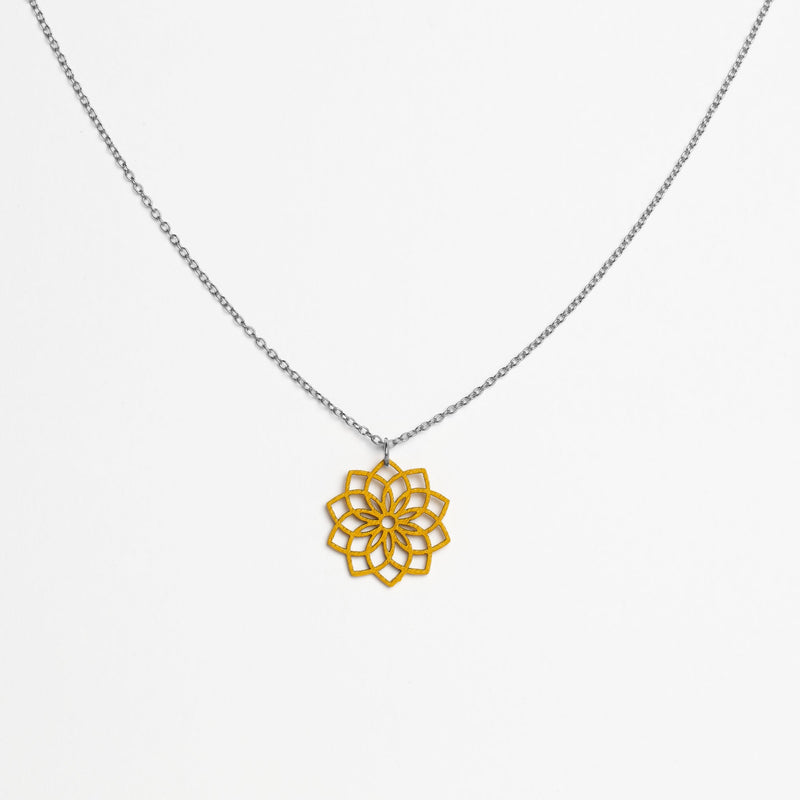 "Mandala" Necklace Wooden Pendant - feather-light, hypoallergenic, sustainable — Ansicht 31