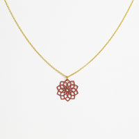 "Mandala" Necklace Wooden Pendant - feather-light, hypoallergenic, sustainable — Ansicht 8