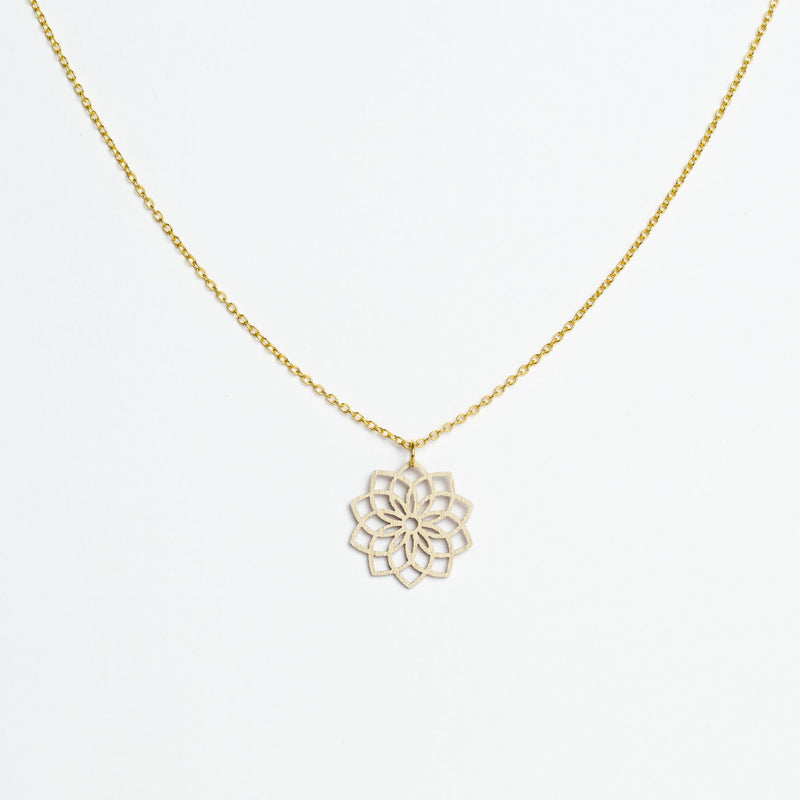 "Mandala" Necklace Wooden Pendant - feather-light, hypoallergenic, sustainable — Ansicht 20
