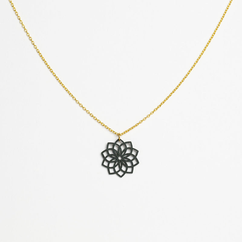 "Mandala" Necklace Wooden Pendant - feather-light, hypoallergenic, sustainable — Ansicht 26