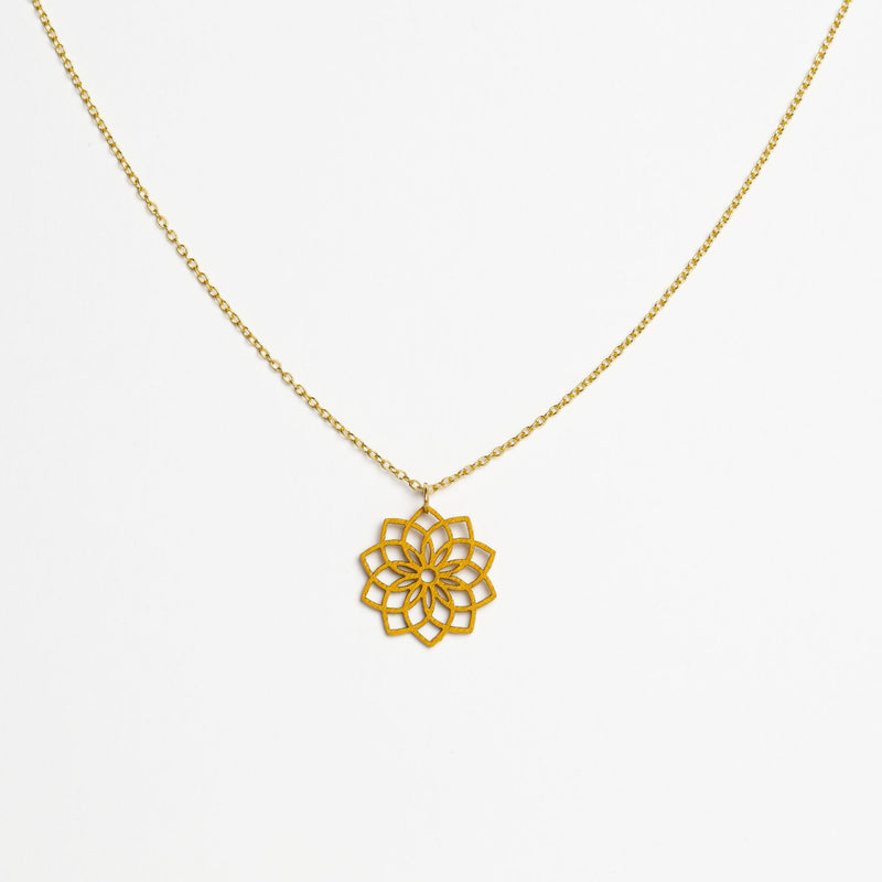 "Mandala" Necklace Wooden Pendant - feather-light, hypoallergenic, sustainable — Ansicht 32