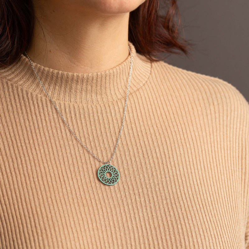 "Spirit" Necklace Wooden Pendant Stainless Steel – feather-light skin-friendly — Ansicht 9