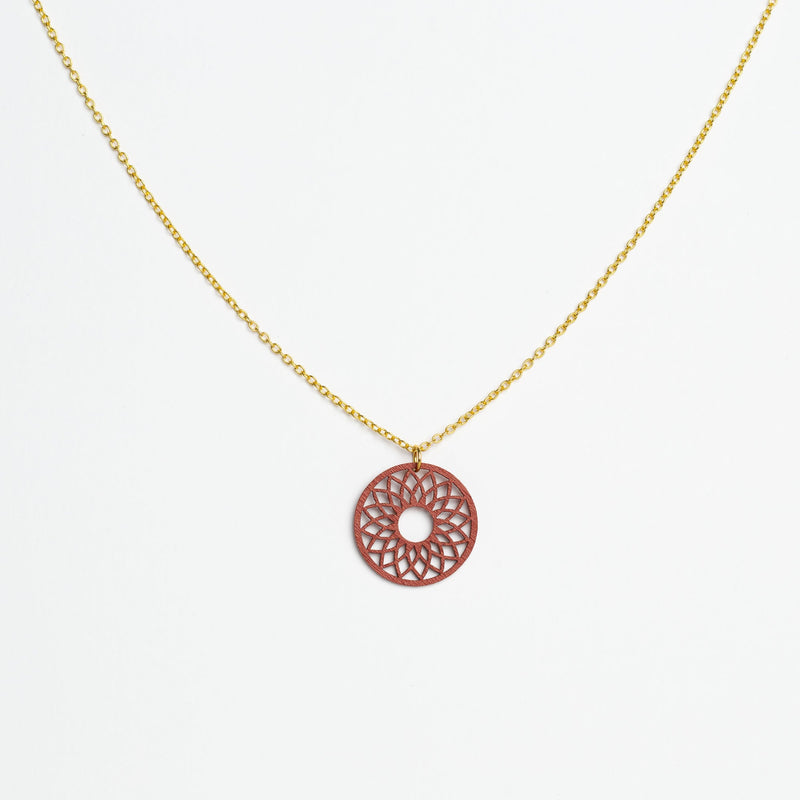 "Spirit" Necklace Wooden Pendant Stainless Steel – feather-light skin-friendly — Ansicht 14
