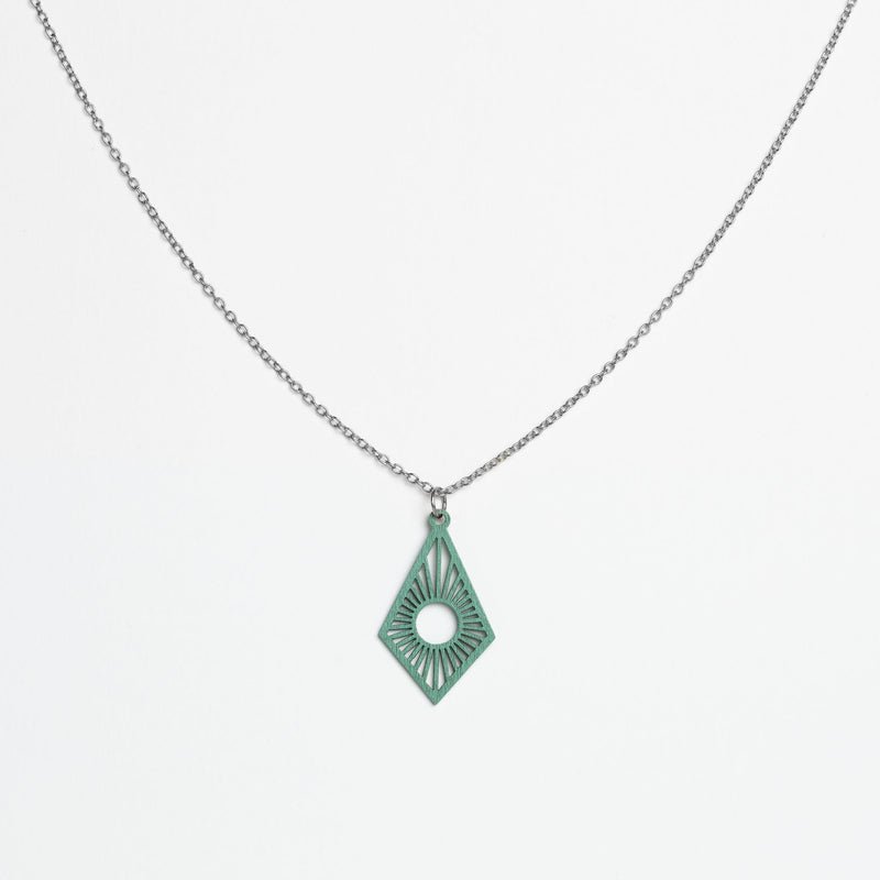 "Sunrise" Necklace with Wooden Pendant – Feather-light, Sustainable, Skin-friendly — FEINFORMART