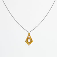 "Sunrise" Necklace with Wooden Pendant – Feather-light, Sustainable, Skin-friendly — Ansicht 1