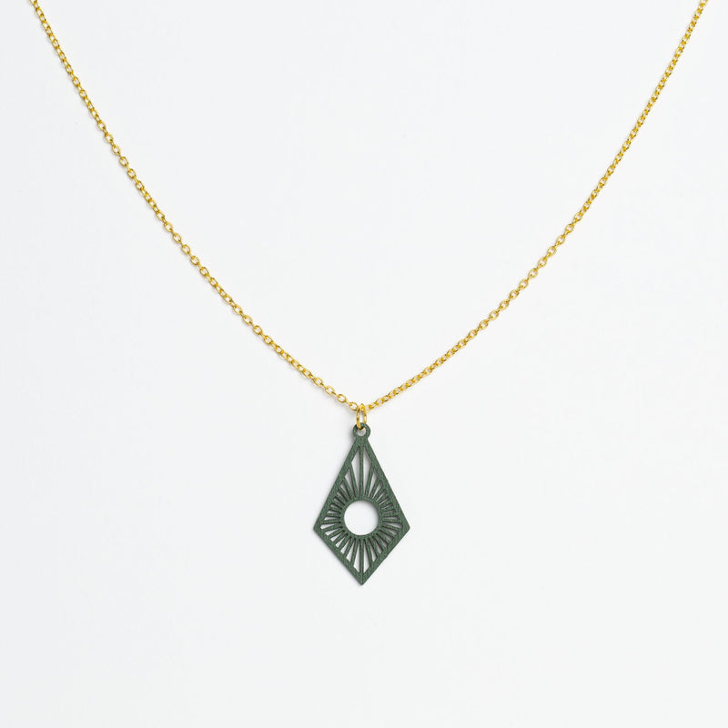 "Sunrise" Necklace with Wooden Pendant – Feather-light, Sustainable, Skin-friendly — Ansicht 20