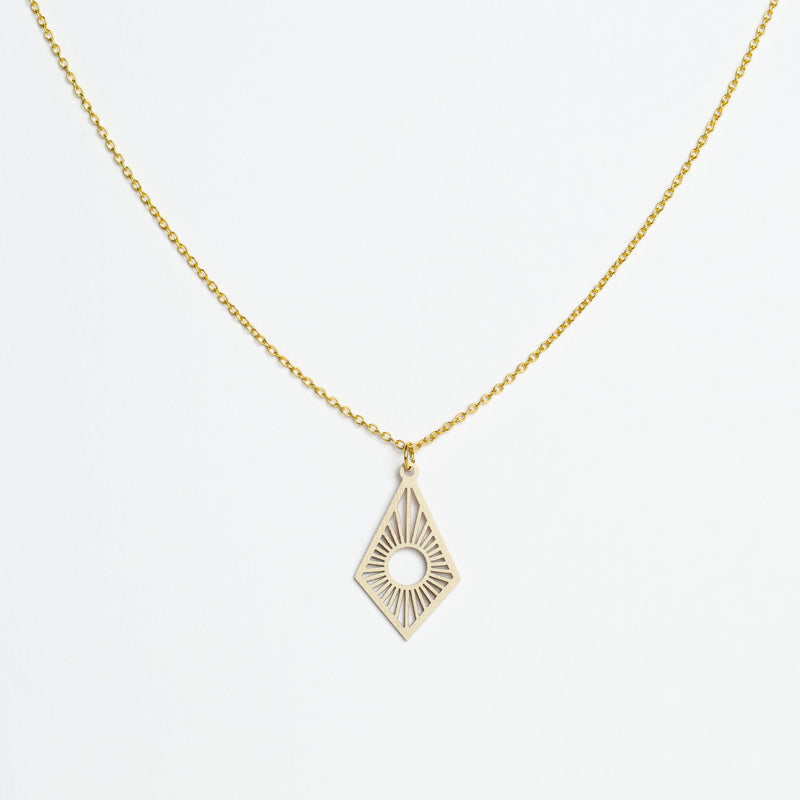 "Sunrise" Necklace with Wooden Pendant – Feather-light, Sustainable, Skin-friendly — Ansicht 26
