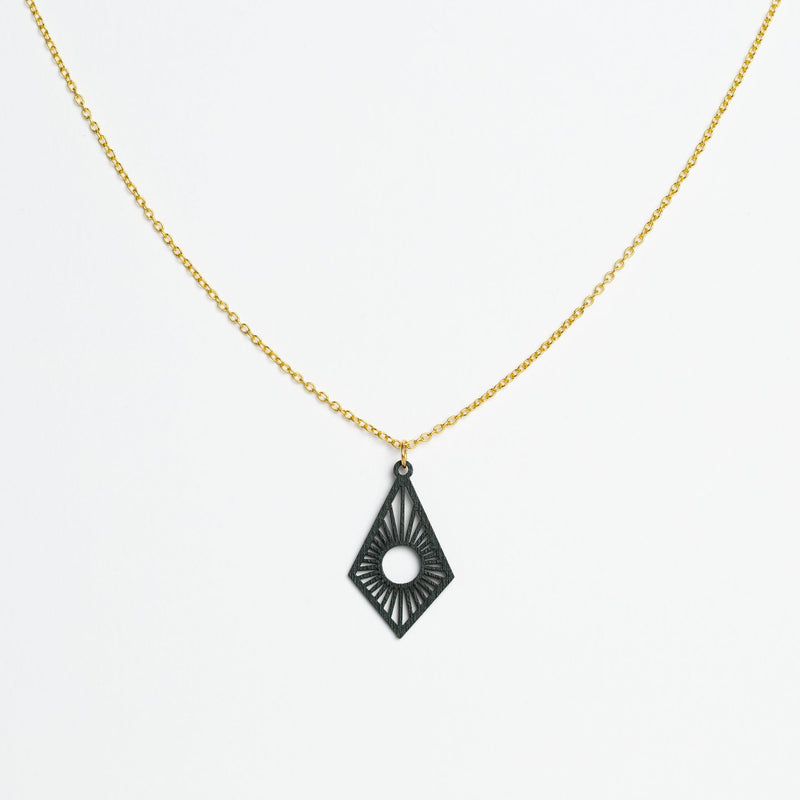 "Sunrise" Necklace with Wooden Pendant – Feather-light, Sustainable, Skin-friendly — Ansicht 32
