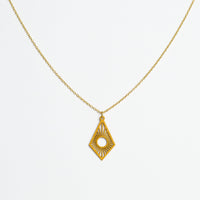 "Sunrise" Necklace with Wooden Pendant – Feather-light, Sustainable, Skin-friendly — Ansicht 2