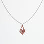 "Tribe" Necklace Wooden Pendant - Stainless Steel, Handmade