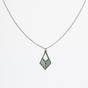 "Tribe" Necklace Wooden Pendant - Stainless Steel, Handmade