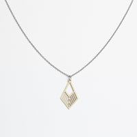 "Tribe" Necklace Wooden Pendant - Stainless Steel, Handmade — Ansicht 19