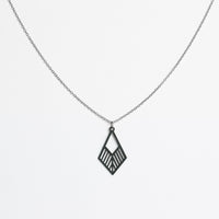 "Tribe" Necklace Wooden Pendant - Stainless Steel, Handmade — Ansicht 25