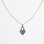 "Tribe" Necklace Wooden Pendant - Stainless Steel, Handmade