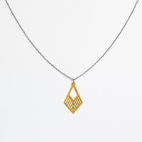 "Tribe" Necklace Wooden Pendant - Stainless Steel, Handmade — Ansicht 31