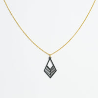 "Tribe" Necklace Wooden Pendant - Stainless Steel, Handmade — Ansicht 26