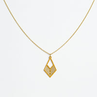 "Tribe" Necklace Wooden Pendant - Stainless Steel, Handmade — Ansicht 32
