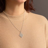 "Tribal Echo" Necklace Wooden Pendant - featherlight handmade hypoallergenic — Ansicht 27