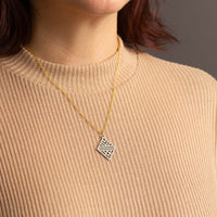 "Tribal Echo" Necklace Wooden Pendant - featherlight handmade hypoallergenic — Ansicht 28
