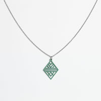 "Tribal Echo" Necklace Wooden Pendant - featherlight handmade hypoallergenic — Ansicht 7