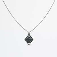 "Tribal Echo" Necklace Wooden Pendant - featherlight handmade hypoallergenic — Ansicht 1