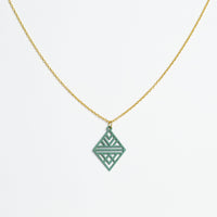 "Tribal Echo" Necklace Wooden Pendant - featherlight handmade hypoallergenic — Ansicht 8
