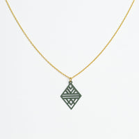 "Tribal Echo" Necklace Wooden Pendant - featherlight handmade hypoallergenic — Ansicht 20