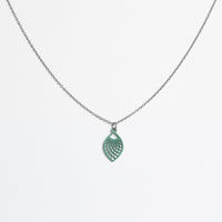 "Leaf" Necklace Wooden Pendant – Hypoallergenic Stainless Steel — Ansicht 7