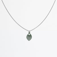 "Leaf" Necklace Wooden Pendant – Hypoallergenic Stainless Steel — Ansicht 19