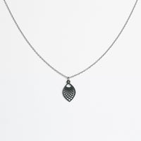 "Leaf" Necklace Wooden Pendant – Hypoallergenic Stainless Steel — Ansicht 1